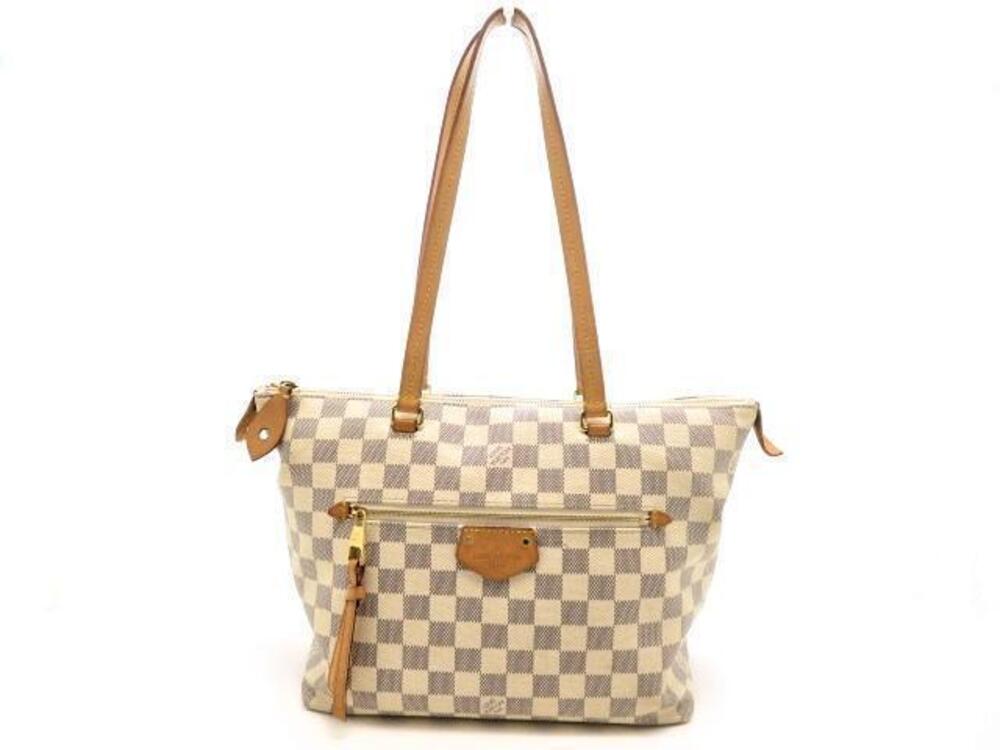 LOUIS VUITTON Bag Tote IENA Damier Azur White
